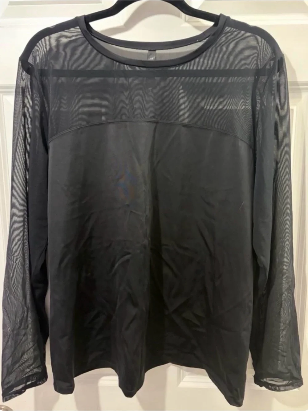 Torrid Black Long-Sleeve Mesh Swim Top Women Plus 3